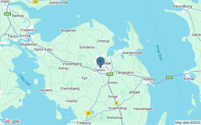 Kaart met locatie Odense Zoo